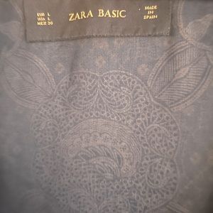 Zara Navy Chinoiserie Pattern Kimono Cardigan